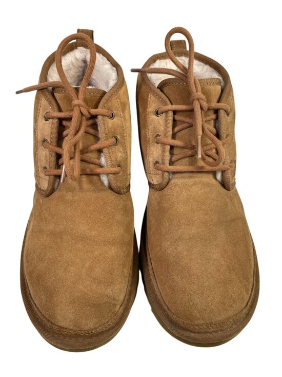 UGG Mens Neumel Suede Chukka Boots 12 Chestnut Fur Lined Lace Up Outdoor Shoes main image 8